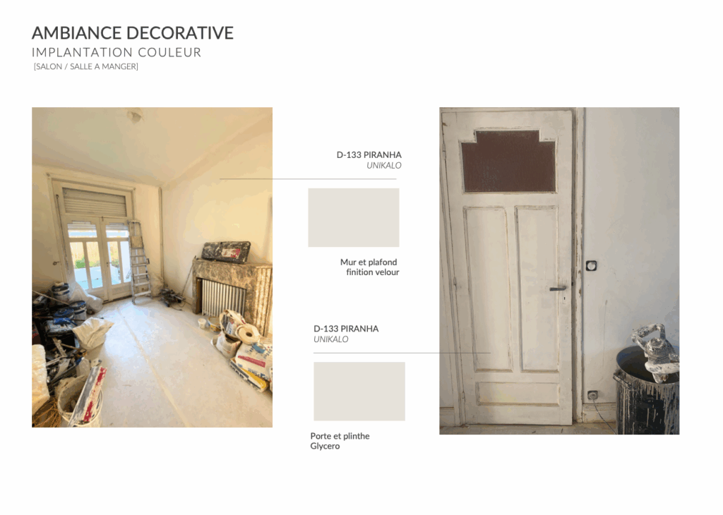 Selection couleur pour la rénovation d'un salon airbnb sur la métropole lilloise