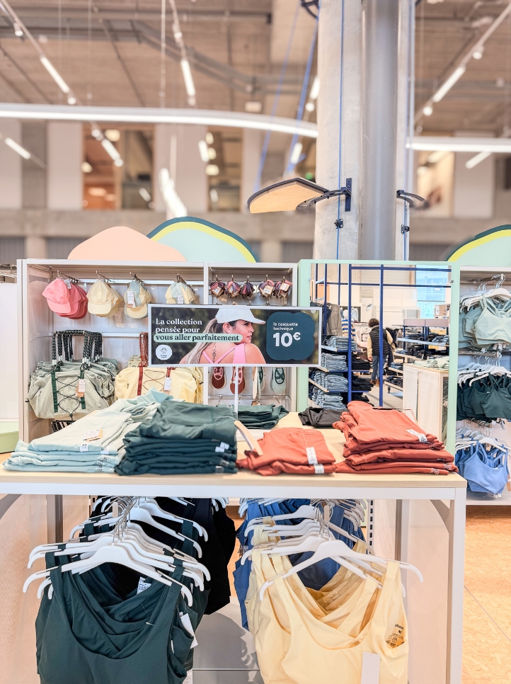 Table de présentation des produits Ekstract chez Kiabi à Villeneuve-d'Ascq